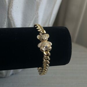 Gold pavé Teddy Bear Bracelet